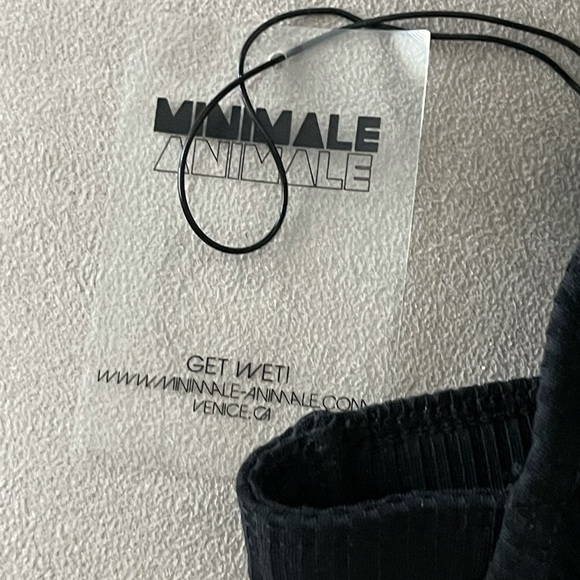 NEW MINIMALE ANIMALE The Presley Top Black Large - Picture 6 of 7